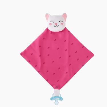 Imagem de Naninha Para Bebê Bichinho Pelúcia com Prendedor de Chupeta - Kolim En