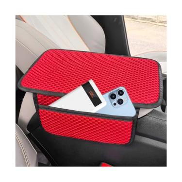 Imagem de BESULEN Capa de console central de carro, capa de caixa de assento de apoio de braço de veículo à prova d'água com 2 sacos de armazenamento, acessórios de protetor de braço interno automotivo