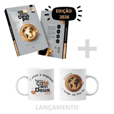Imagem de Kit Devocional Café Com Deus Pai  Junior Rostirola Edição 2026 Caneca 