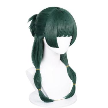 Imagem de Peruca Cosplay Probeauty Maomao Long Verde Escuro para Mulheres