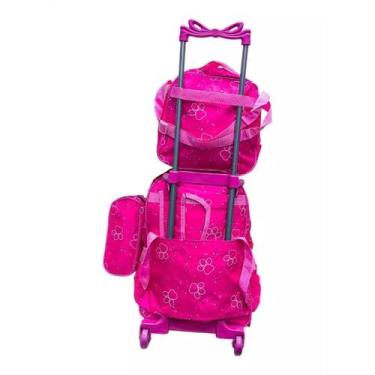 Imagem de Kit Mochila de Rodinha Escolar 3D da Patrulha Canina Skye - Genérico