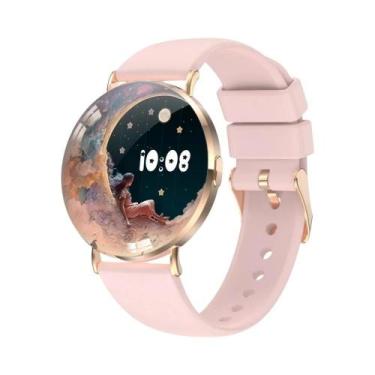 Imagem de Smartwatch Feminino Ultra Fino AMOLED Com Chamada BT, Esportes, Monito