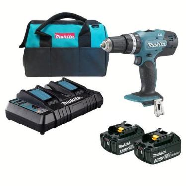Imagem de Parafusadeira 18v Makita DHP453z com 2bat 3a + carregad 127V
