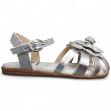 Imagem de Sandália Bebê Prata Laço Glitter Coração Molekinha 2114.282-Feminino