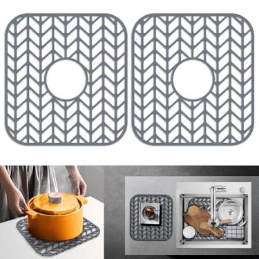 Imagem de Protetores de pia para pia de cozinha 30 cm 30 cm 40 cm 45 cm 48 cm, 60 cm, 66 cm, 73 cm, 76 cm, 76 cm, 76 cm, 76 cm, tapete de silicone para pia de cozinha para parte inferior da casa de fazenda (30