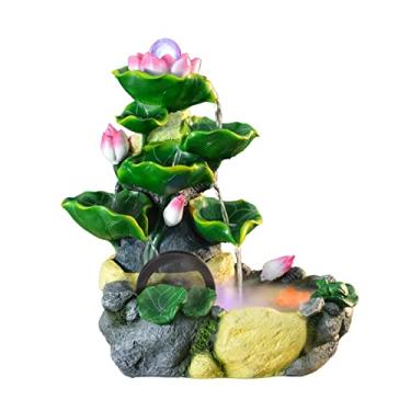 Imagem de XFNVXC Fontes de água interior resina desktop fonte interior recurso de água quarto escritório decoração fonte artesanato decoração ornamentos fonte de mesa