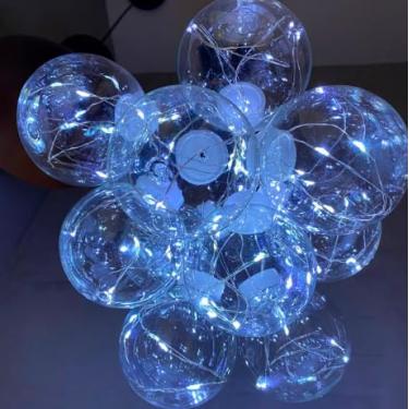 Imagem de Varal LED 10 Lâmpadas Bola Incandescentes 4m – Fio de Fada USB ou Pilhas, Luz Fixa ou Pisca-Pisca – Decoração Festas, Casamentos, Aniversários e Natal- Branco