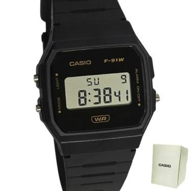 Imagem de Relógio Casio Digital Unissex Clássico Preto F-91WB-8ADF