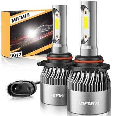 Imagem de MIFMIA Feixe alto/baixo 6500K branco 800% brilho 40000LM, sem polaridade Plug and Play com ventilador, lâmpadas off-road à prova d'água IP68, pacote com 2