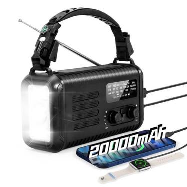 Imagem de Rádio meteorológico de emergência Handsider 20000mAh com energia solar