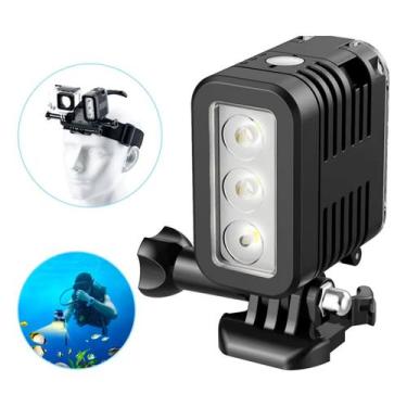 Imagem de Lanterna Led de Mergulho 45 metros para Câmeras GoPro e Similares - qu