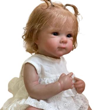 Imagem de Bebê Reborn Menina Toda Em Silicone De Vinil Pode Dar Banho Cabelo Implantado Fio A Fio...