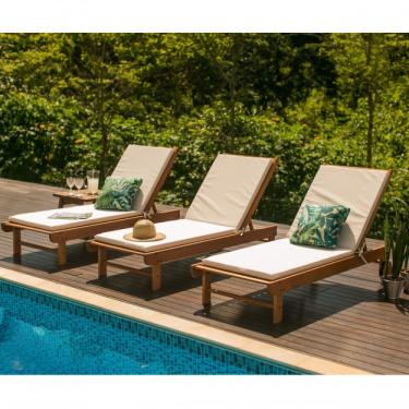 Imagem de Espreguiçadeira Ipanema Mestra Móveis Polisten Nogueira