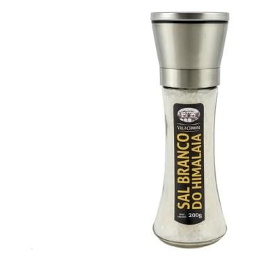 Imagem de Sal Branco do Himalaia, Moedor Inox Premium, 200g Villa Cerroni