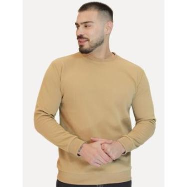 Imagem de Moletom Dixen Masculino Crewneck Liso Cáqui-Masculino