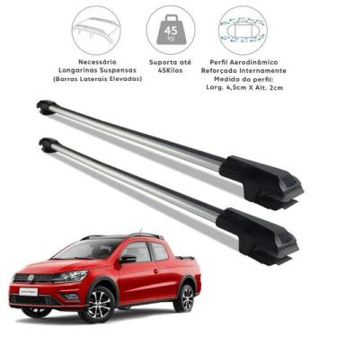 Imagem de Rack Travessas de Teto Saveiro Robust e Pepper 2016 em Diante Prata  -