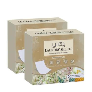 Imagem de Detergente para roupa YUCO Washing Sheets 160 cargas, pacote com 2