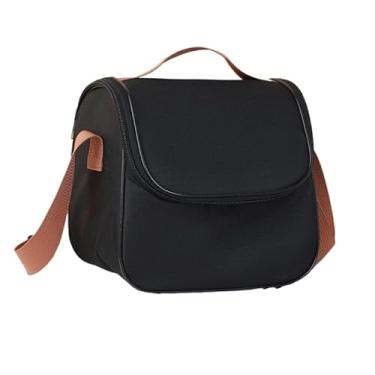 Imagem de Bolsa Térmica para Lanches, Capacidade Grande, Alça Confortável, Ideal para Trabalho, Academia e Piquenique (Preto)