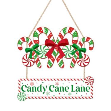 Imagem de TOARTi Candelabro para pendurar na pista de bengala de madeira, decoração de parede de Natal, placas coloridas de madeira de bengala doce, decorações de Natal, decoração de Natal, porta de Natal