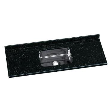 Imagem de Pia De Cozinha Mármore Sintético 140x55cm Com Cuba Aço Inox Multimóvei