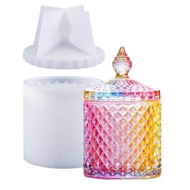 Imagem de 1 conjunto de molde de resina de silicone com tampas, suporte de caneta, frasco de epóxi, moldes de fundição de silicone epóxi para joias, ornamentos de armazenamento, porta-copos, porta-copos, faça