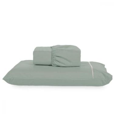 Imagem de Jogo De Lençol Solteiro 2 Peças 100% Algodão 400 Fios Toque Aveludado 