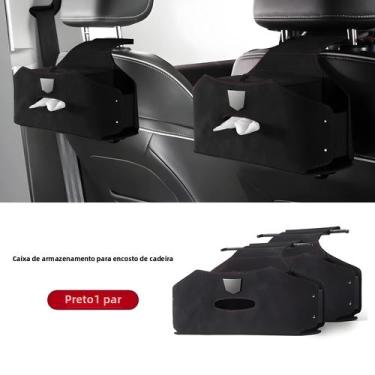 Imagem de Bolsa De Armazenamento Para Encosto De Banco De Carro Em Camurça De 3 