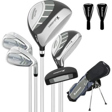 Imagem de Conjunto de 6 peças de taco de golfe infantil, conjunto de tacos de golfe júnior para idades de 4 a 12 anos inclui bolsa de suporte, 1# Drive, 5# híbrido, 6/7#, 9/P# ferros e Putter mão direita para