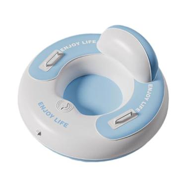 Imagem de kowaku Boia de neve inflável com alças, brinquedo divertido de inverno, trenó inflável portátil e para crianças, família e adultos, Azul