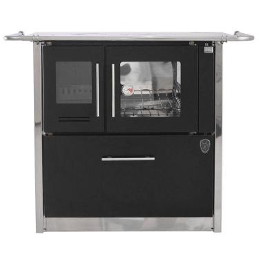 Imagem de Fogão A Lenha Eclipse Direito Preto Chapa Aluminio N2