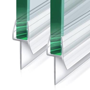 Imagem de PHMUNY Pacote Com 2 Vedações Inferiores Para Portas De Chuveiro Sem Moldura Longo Alcance, Tira Silicone Vidro Ultra Transparente (3/8'' X 36'') Adequada Vazamentos 10 Mm