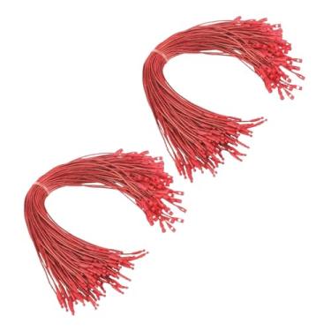 Imagem de rockible 200 ganchos para enfeites de Natal, cordões decorativos para pendurar, cordas para joias, artesanato, marcadores de livros, Vermelho