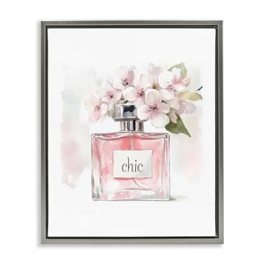 Imagem de Stupell Industries Arte de parede em tela flutuante marrom com perfume chique flor de cerejeira, design por Christine Simpson Art, 78 x 63 cm