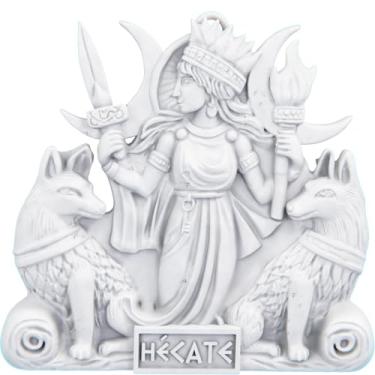 Imagem de Estátua Hecate - Deusa grega - Alto Relevo - Versão 8 (Cor Mármore)