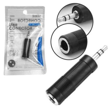 Imagem de Adaptador de Áudio Mono P2 Fêmea para P10 Macho IT Blue - 1 unidade - 