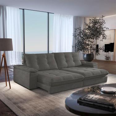 Imagem de Sofá Dublin 02 Módulos De 80cm Br25cm Meu Sofá Online A231 Linho Cinza Escuro