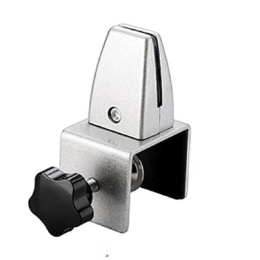 Imagem de barenx Braçadeira de suporte de mesa de escritório, divisória, metal, ajustável, divisória, braçadeira, painel de braçadeira, grampo fixo para proteção transparente - Manual prata