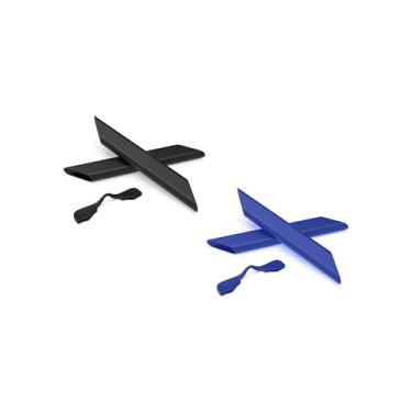 Imagem de PapaViva Kits de borracha de substituição para protetores de nariz e meias auriculares para Oakley RadarLock Path/RadarLock Pitch/RadarLock Edge/RadarLock XL, Azul + Preto, RadarLock Path/Vented