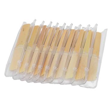 Imagem de SPYMINNPOO Palhetas de Saxofone Profissional 3.0 de Dureza Média Com Clipe Individual para Saxofone Alto Soprano Tenor Iniciante e Tocador Com 10 Peças