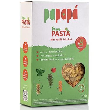 Imagem de Papapá, Macarrão Infantil, Papa Pasta, Mini Fuzilli Tricolori, Vegetais, 200g, Verde