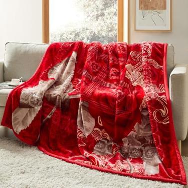 Imagem de Nestl Cobertor de vison coreano tamanho queen - cobertor coreano de lã de veludo de 4 kg - Cobertor de inverno quente e grosso de 2 camadas - Resistente a rugas e desbotamento - 199 x 234 centímetros