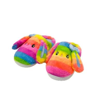 Imagem de Pantufas de coelho para crianças, meninos, meninas, laço de animal fofo, fofo, confortável, desenho animado, mulher, coelho engraçado, travesseiro de nuvem, casa, quarto, casa, sapatos para uso