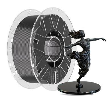 Imagem de Creality Filamento RFID para impressora 3D, filamento Hyper PLA de 1,75 mm, pacote para impressão 3D, filamento Hyper PLA RFID, alta precisão, carretel de 1 kg (preto)