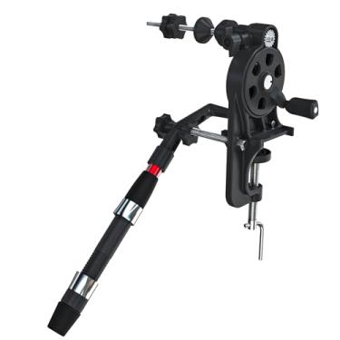 Imagem de Máquina enroladora de carretel de linha de pesca - Enrolamento de alta velocidade com relação de engrenagem 5: 1, design de funções bidirecionais, compatível com molinete giratório/fundição/spincast