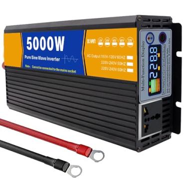 Imagem de HYZHANHONG Inversor de Onda Senoidal Pura 5000W de Potência de Pico 12V/24V/48V/60V/72V 72V para 110V Fora da Rede, Portátil, com Display LED, para Carro, Caminhão, Solar, Casa,72v