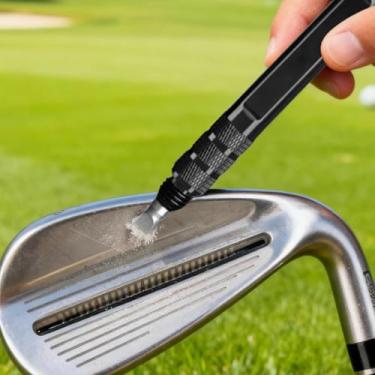 Imagem de 1 Afiador de facas de clube, ferramenta de manutenção de taco de golfe, limpador de sulcos adequado em forma de cunha, tipo de armazenamento de chips, portátil e conveniente, adequado para ranhuras em