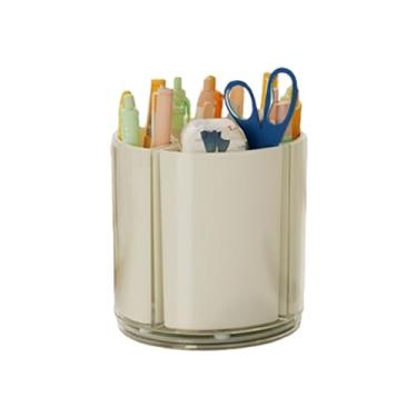 Imagem de Suporte Para Lápis De Mesa | Design Rotativo 360 Graus Estético - Organizador De Lápis Copo Para Canetas,Para Material Escolar Pincéis de Maquiagem Escritório Casa
