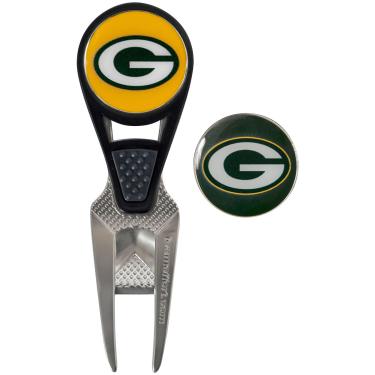 Imagem de Team Effort Ferramenta de reparo de marcas esféricas CVX da Green Bay Packers e 2 marcadores de bola