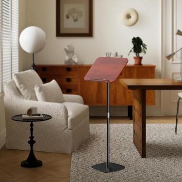 Imagem de Esquirla Suporte para livros, suporte para livros, portátil com clipe de página, para livros didáticos, de madeira para exibição, leitura, laptops, projetores, 50 a 100 Cm