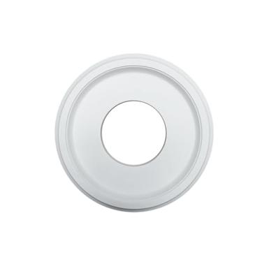 Imagem de Wswqop Medalhão de teto, placa de cobertura para luminária, acabamento de luz de teto fácil de instalar para hotel, sala de estar, quarto e casa, Branco